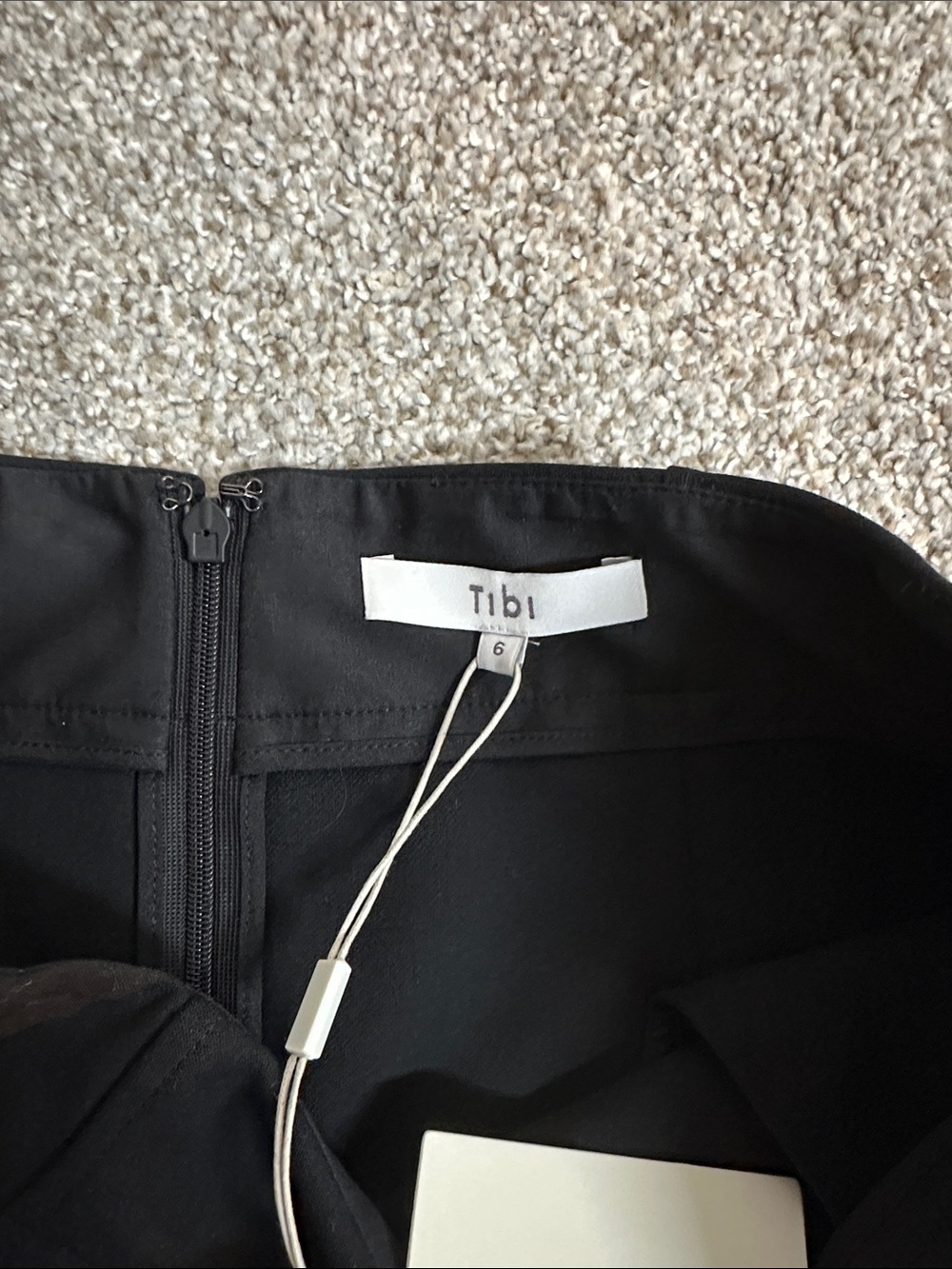 Tibi Black Asymmetrical Midi Skirt NWT - Picture 3 of 5